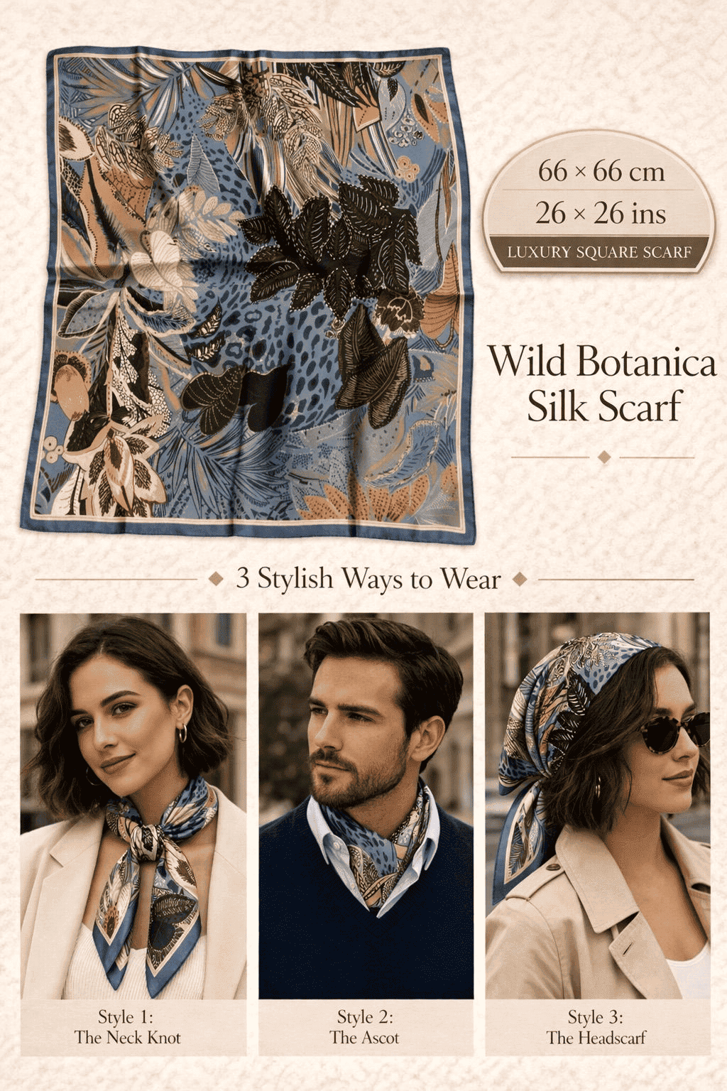 Wild Botanica Silk Scarf