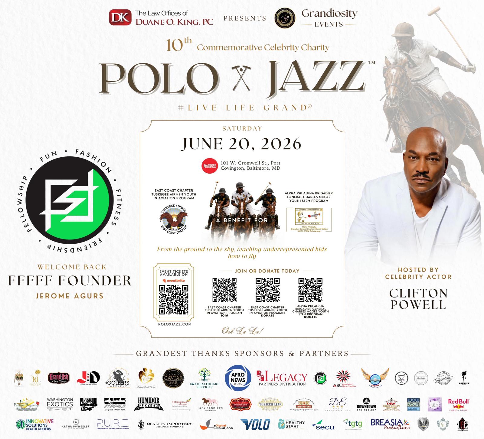 Grandiosity Events 10th Celebrity PoloxJazz hosted by Clifton Powell