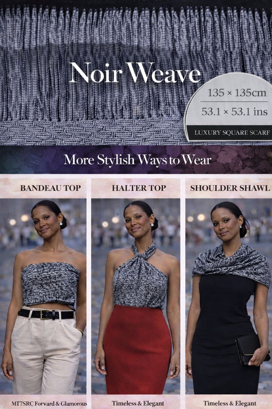 Noir Weave Luxe Silk Scarf