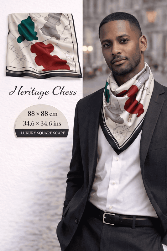 Heritage Chess Silk Scarf